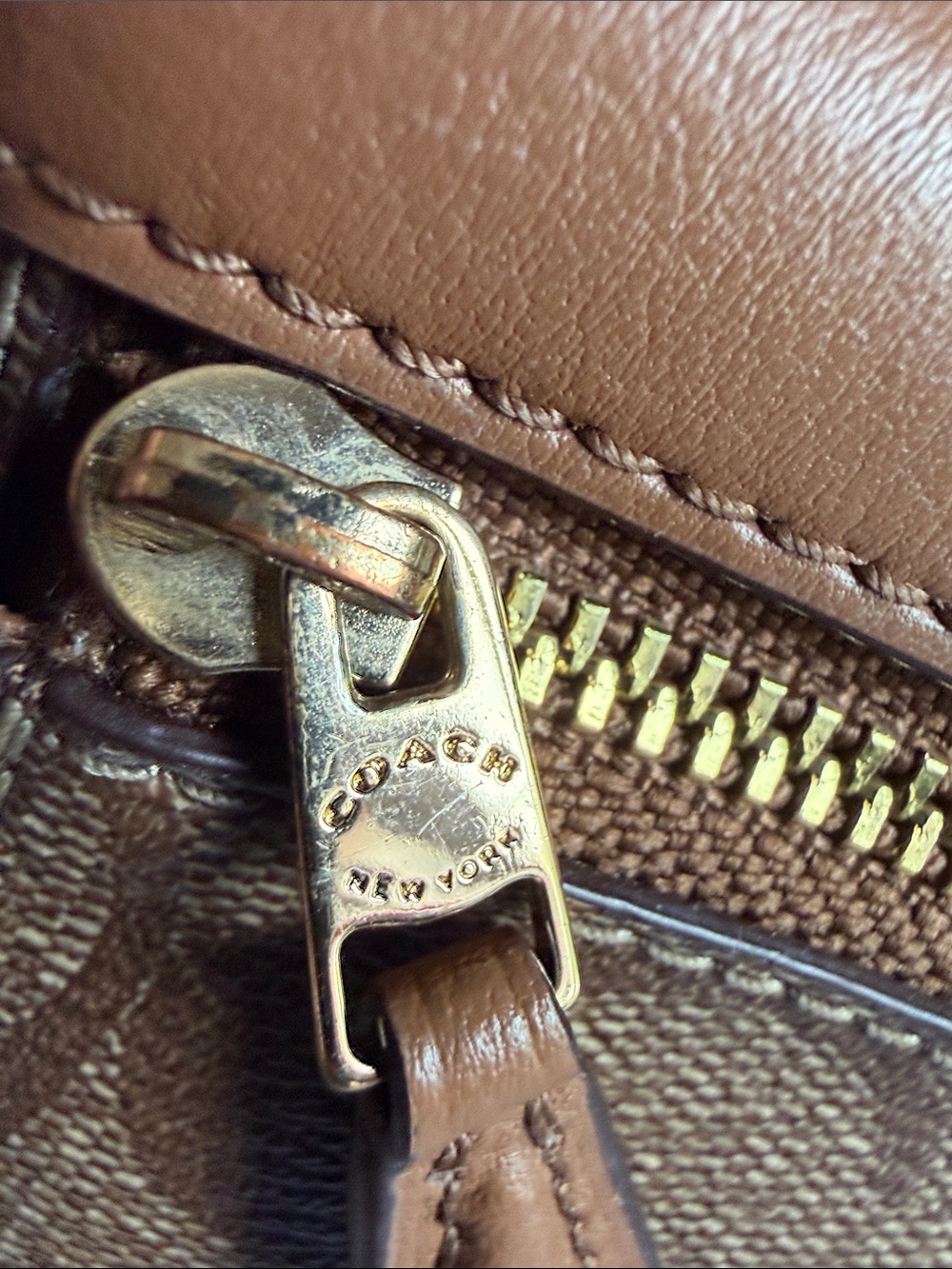 Coach Signature Canvas and Leather Compact Card Holder - Picture 3 of 8
